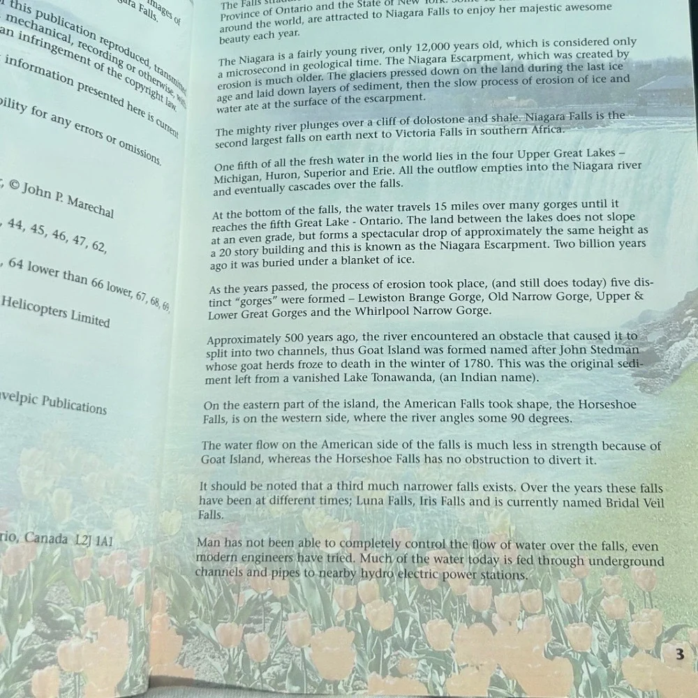 Travelpic Images of Niagara‎ Falls Souvenir Book Aerial Book Vacation Fun Sites